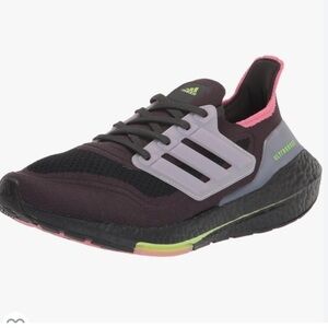 Adidas Ultraboost 21 Black Pulse Aqua Women’s Running Shoes size 10